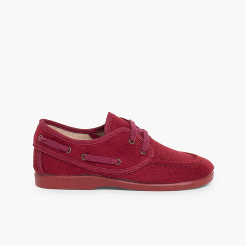 Chaussures bateau Serratex à lacets Bordeaux
