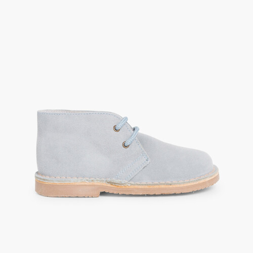 Desert Boots Bottines Chukka à Lacets Enfants et Adultes Bleu Ciel