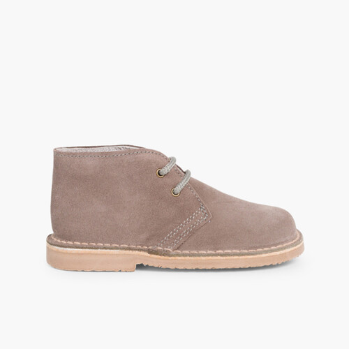 Desert Boots Bottines Chukka à Lacets Enfants et Adultes Gris