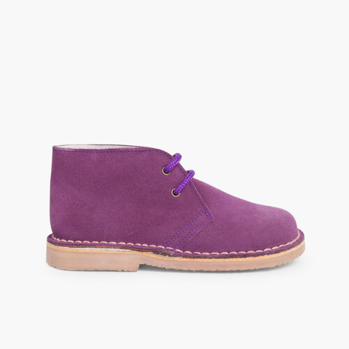 Desert Boots Bottines Chukka à Lacets Enfants et Adultes Violet