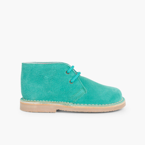 Desert Boots Bottines Chukka à Lacets Enfants et Adultes Vert Émeraude