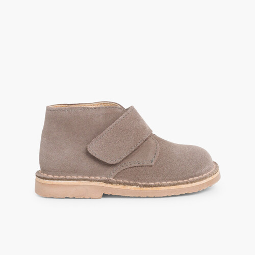 Suède Desert Boots Bottines Chukka à scratch pour Enfants Gris