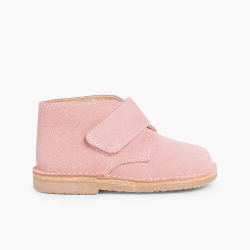 Suède Desert Boots Bottines Chukka à scratch pour Enfants Rose Claire