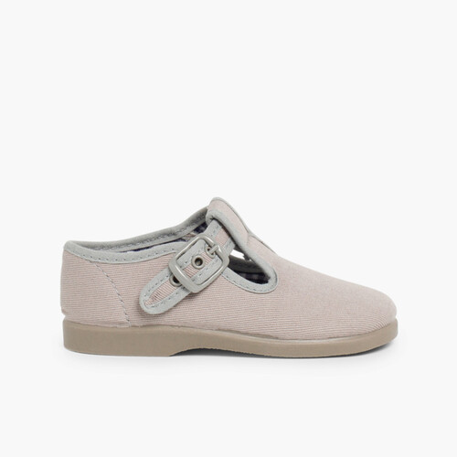 Sandales Salomés en toile  Gris