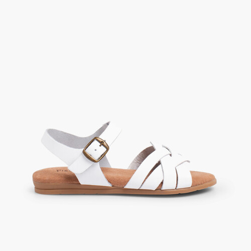 Sandales Fille et Femme avec Semelle en Gel Blanc
