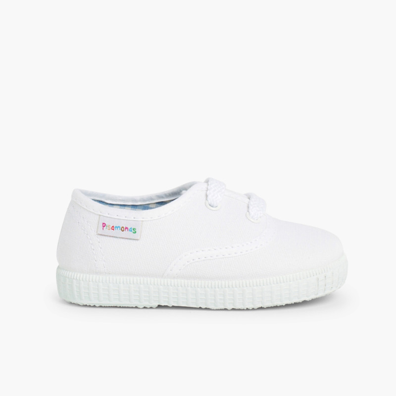Baskets Enfant avec Lacets Blanc