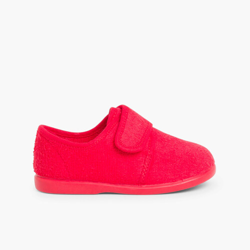 Chaussons à scratch Rouge