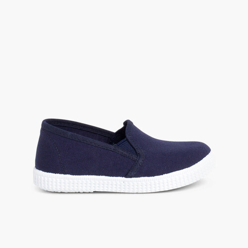 Tennis pour Enfants en toile  Bleu Marine