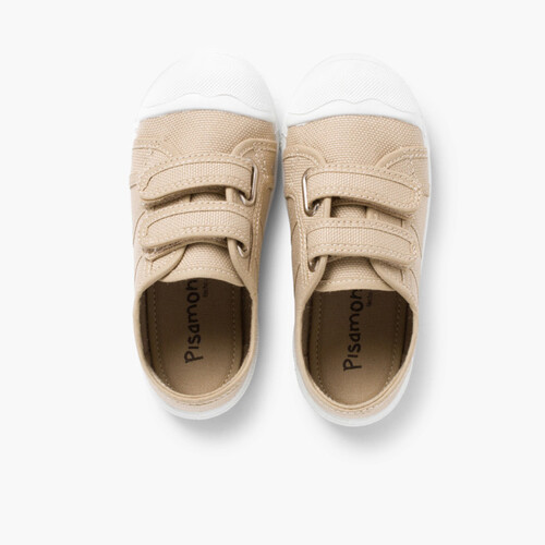 Baskets en Toile avec Scratchs pour Enfant Sable