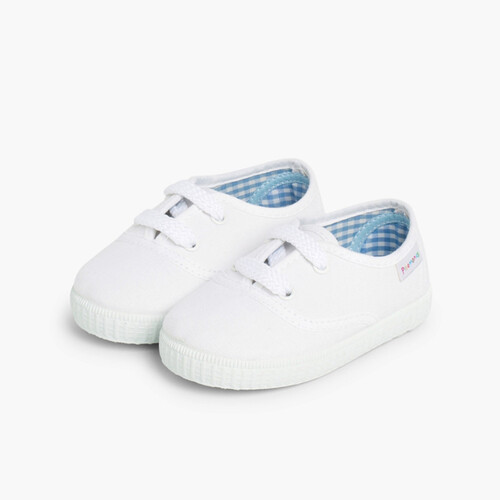 Baskets Enfant avec Lacets Blanc