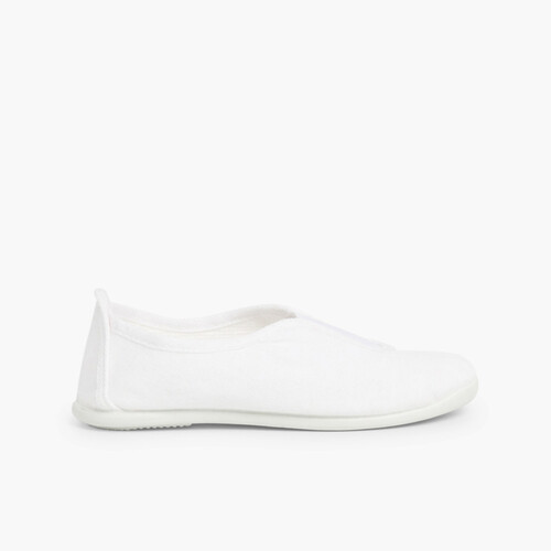 Baskets Toile Gymnase Blanc