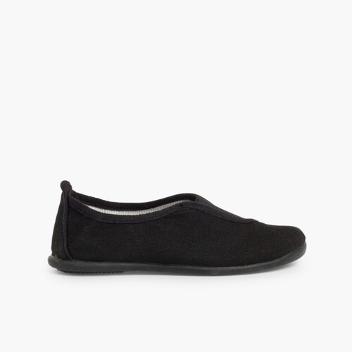 Baskets Toile Gymnase Noir