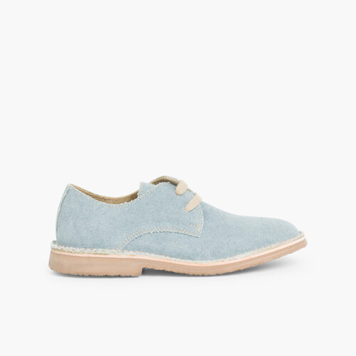 Chaussures derbies Toile Jute Bleu