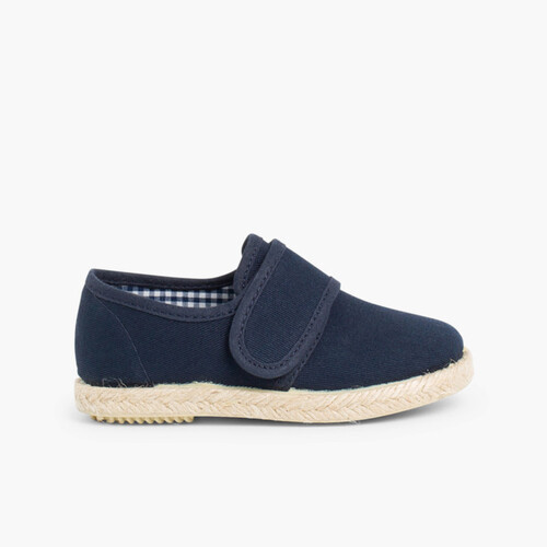 Derbies à scratch et Semelle D'espadrille Bleu Marine
