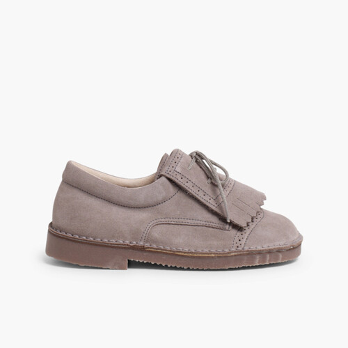 Derbies pour enfant à franges amovibles Gris