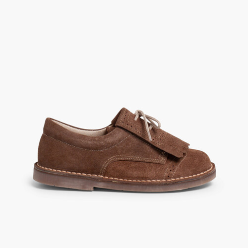 Derbies pour enfant à franges amovibles Marron