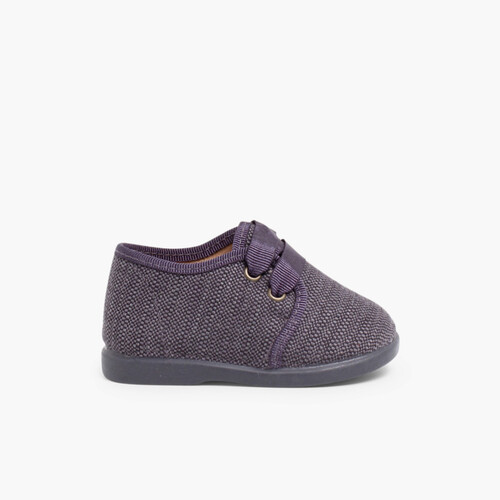 Chaussures en toile façon Derbies pour Garçon Gris