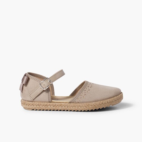 Espadrille hachée avec boucle au dos Sable