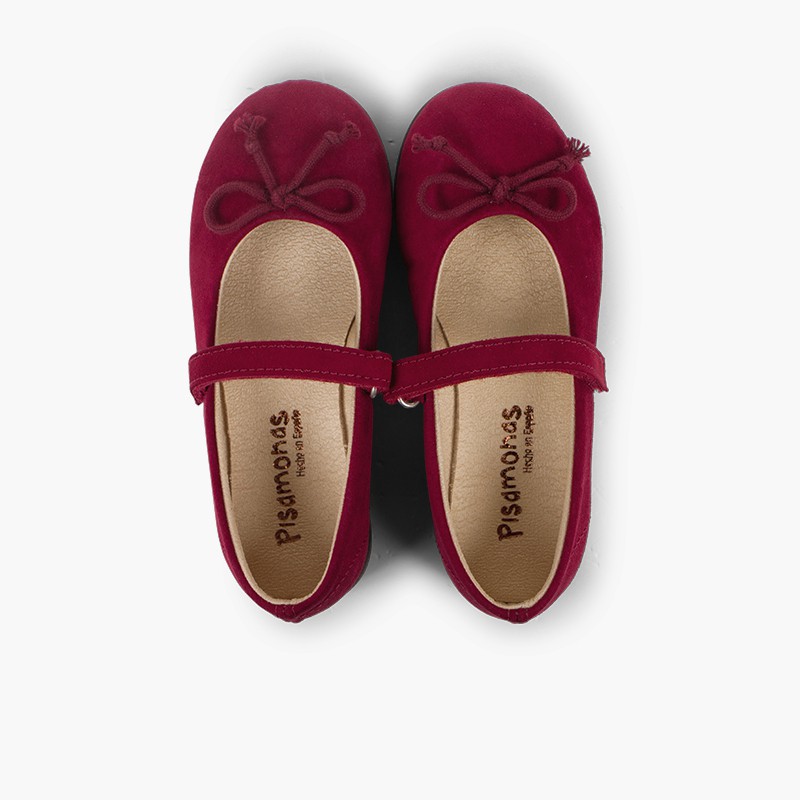 Pisamonas Babies à Motif Fraises Bride à Scratch - Chaussures Bébé Fabriquées En Espagne