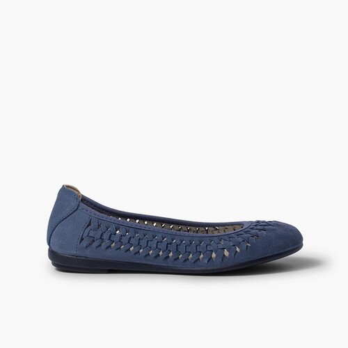 Ballerine ajourée fille et femme Bleu