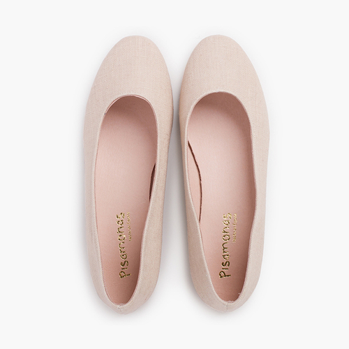 Ballerines de Fête en Lin Fille et Femme Couleur Chair