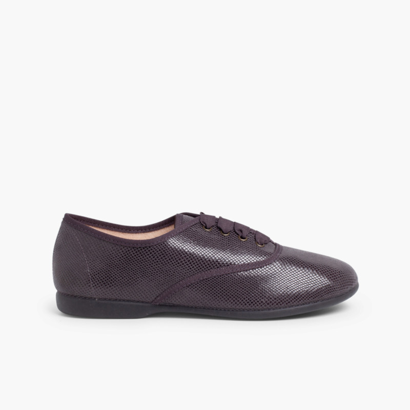 Derbies fille et femme type serpent Gris