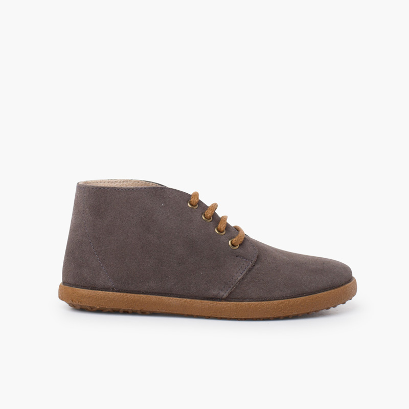 Botte fendue style safari contrasté Gris