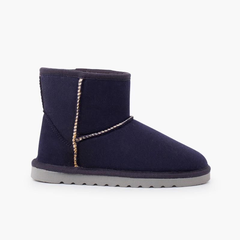 Low boots type australien enfants et femme Bleu Marine