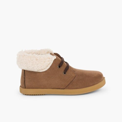 Bottes façon peau de mouton fille et garçon  Taupe