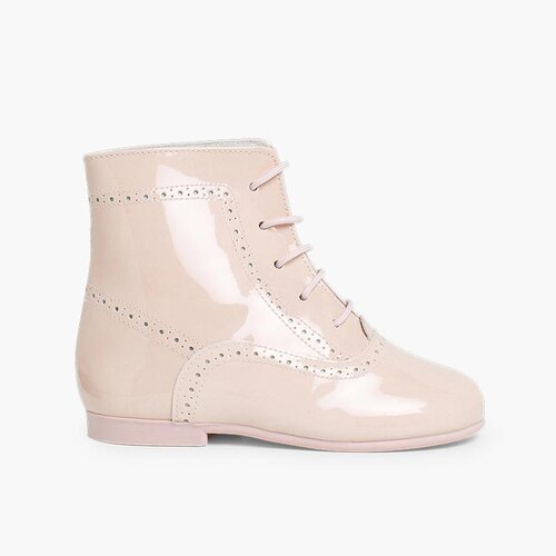 Bottes Filles Cuir Verni Rose