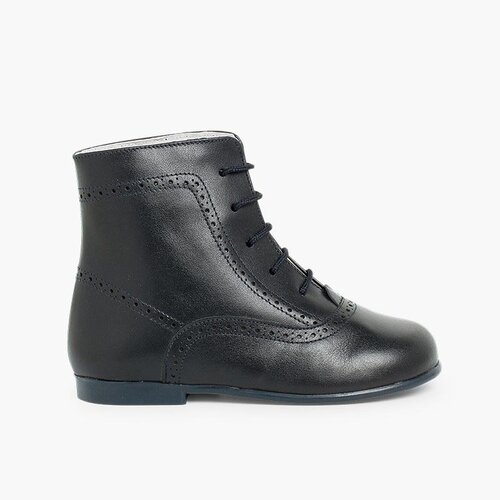 Bottes en cuir pour filles Bleu Marine