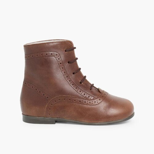 Bottes en cuir pour filles Marron