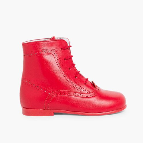 Bottes en cuir pour filles Rouge