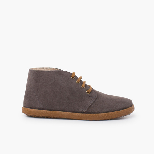Botte fendue style safari contrasté Gris