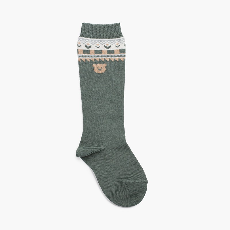 Ours chaussettes hautes Vert Lichen