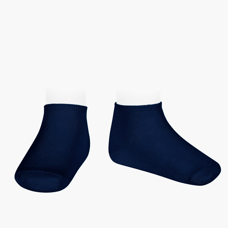 Chaussettes invisibles en coton stretch Bleu Marine