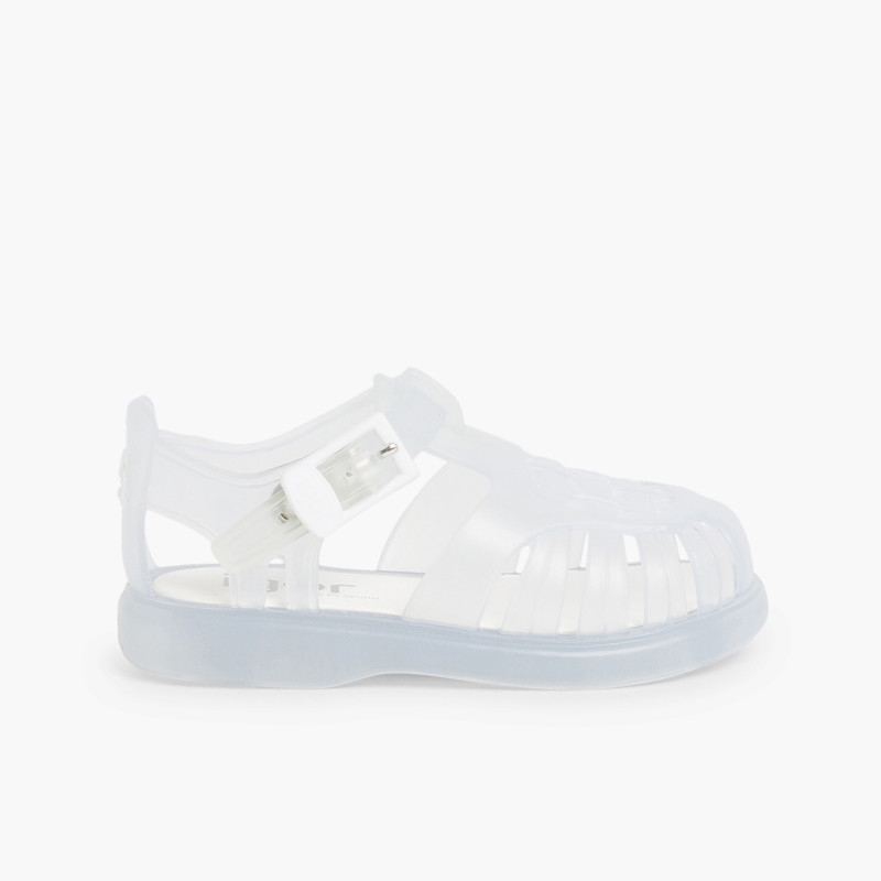 Sandales Plastique enfants de couleur unie Blanc