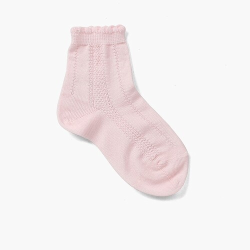 Chaussettes courtes ciselées Rose
