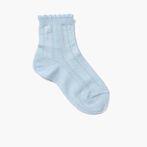 Chaussettes courtes ciselées Bleu bébé
