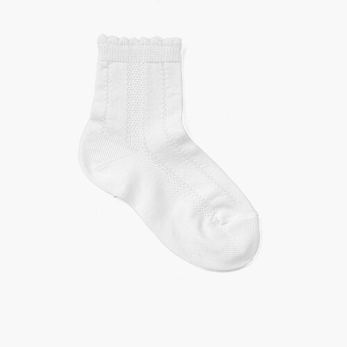 Chaussettes courtes ciselées Blanc