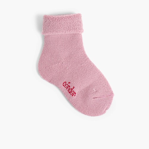 Chaussettes en laine et tissu bèbè Rose Claire