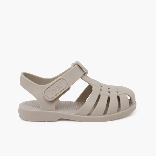 Sandales plage enfants couleurs pastel fermeture scratch Sable