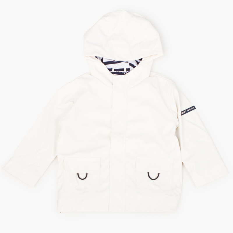 Imperméable pour garçon avec poches zippées Blanc