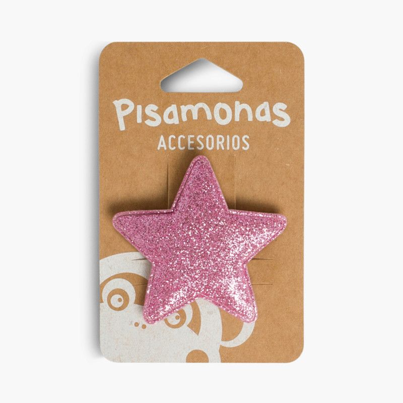 Barrette pour Cheveux Fille avec Étoile Glitter 