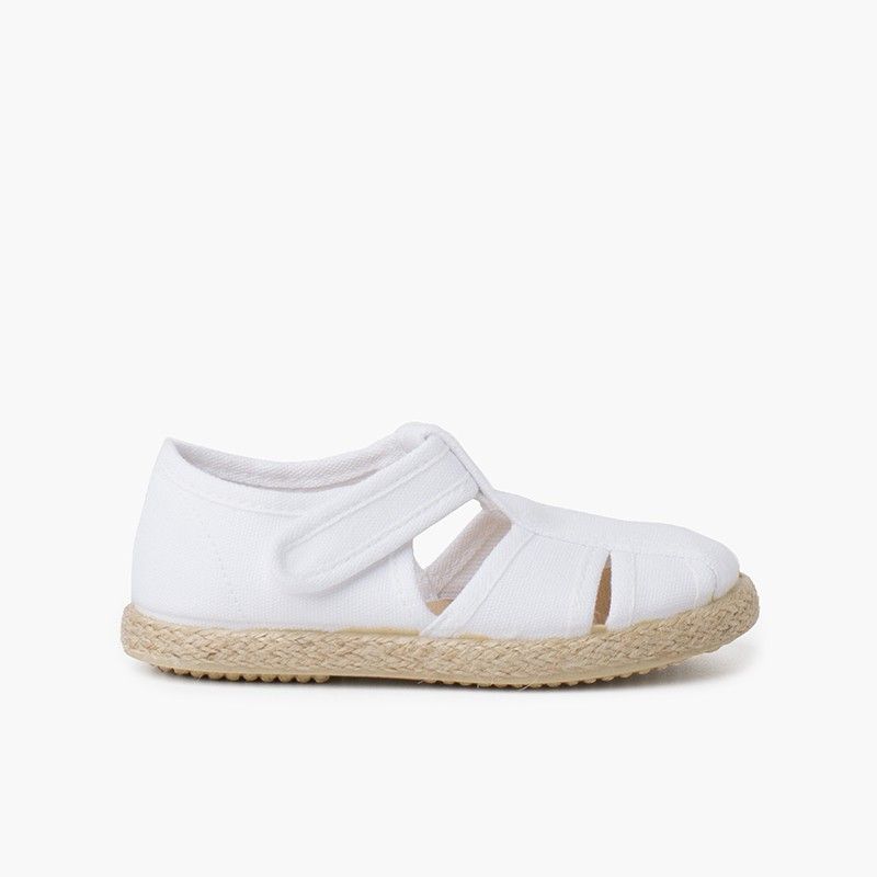 Chaussures salomé sandales ouvertures toile et jute