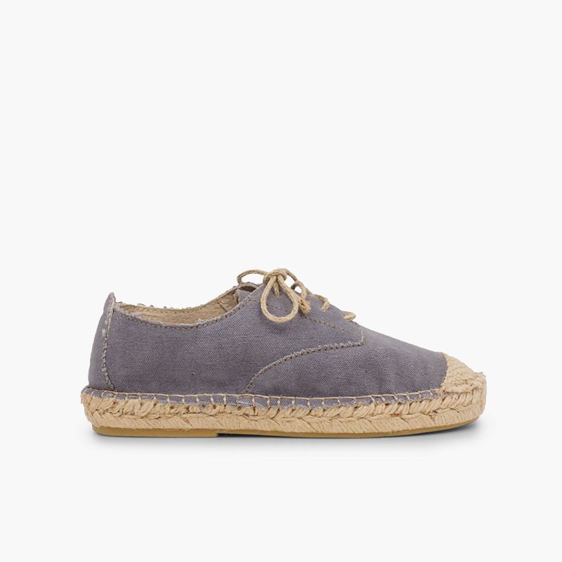 Derbies pointe et lacets en jute