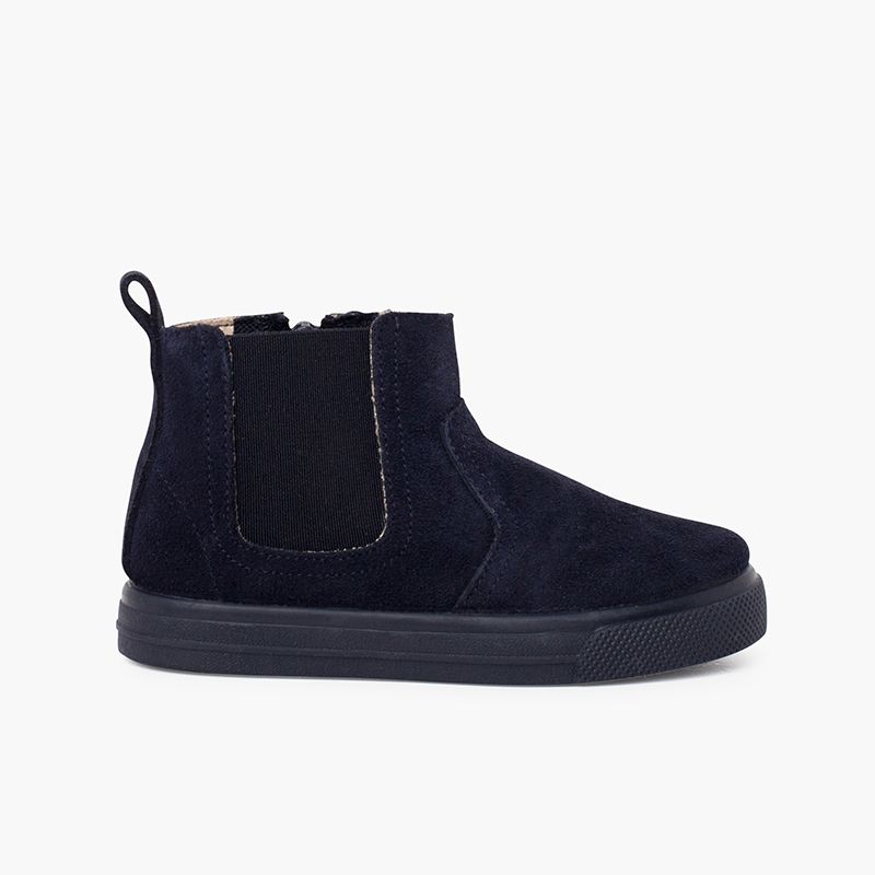 Bottines à semelle large avec zip et élastique pour enfants