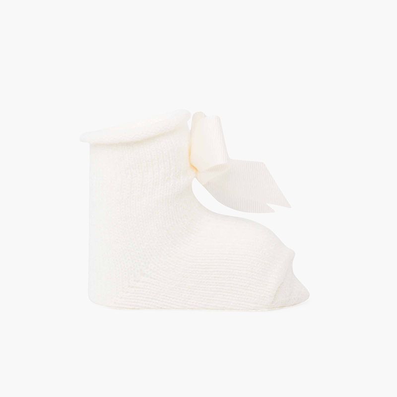 Chaussons botte bébé avec nœud