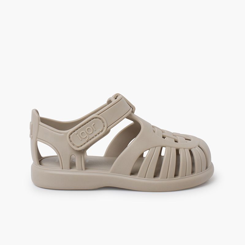 Sandales plastique à fermeture scratch Tobby Solid