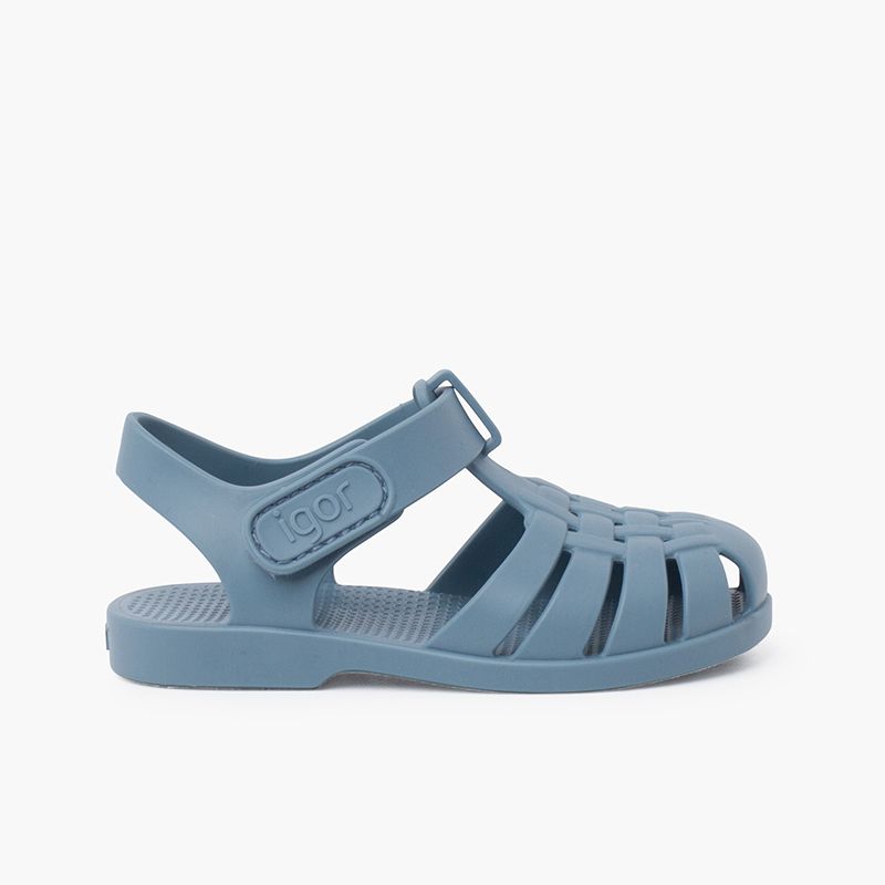 Sandales plage enfants couleurs pastel fermeture scratch